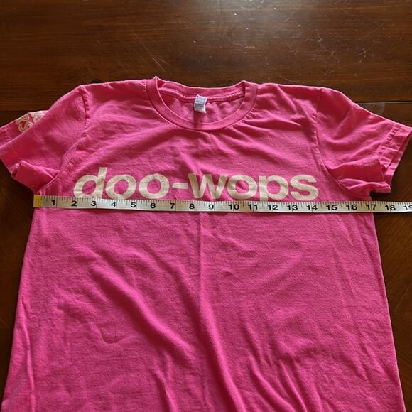 American Apparel Bruno Mars Doo-wops Pink Tee Shirt Woman Size Large - Picture 8 of 9